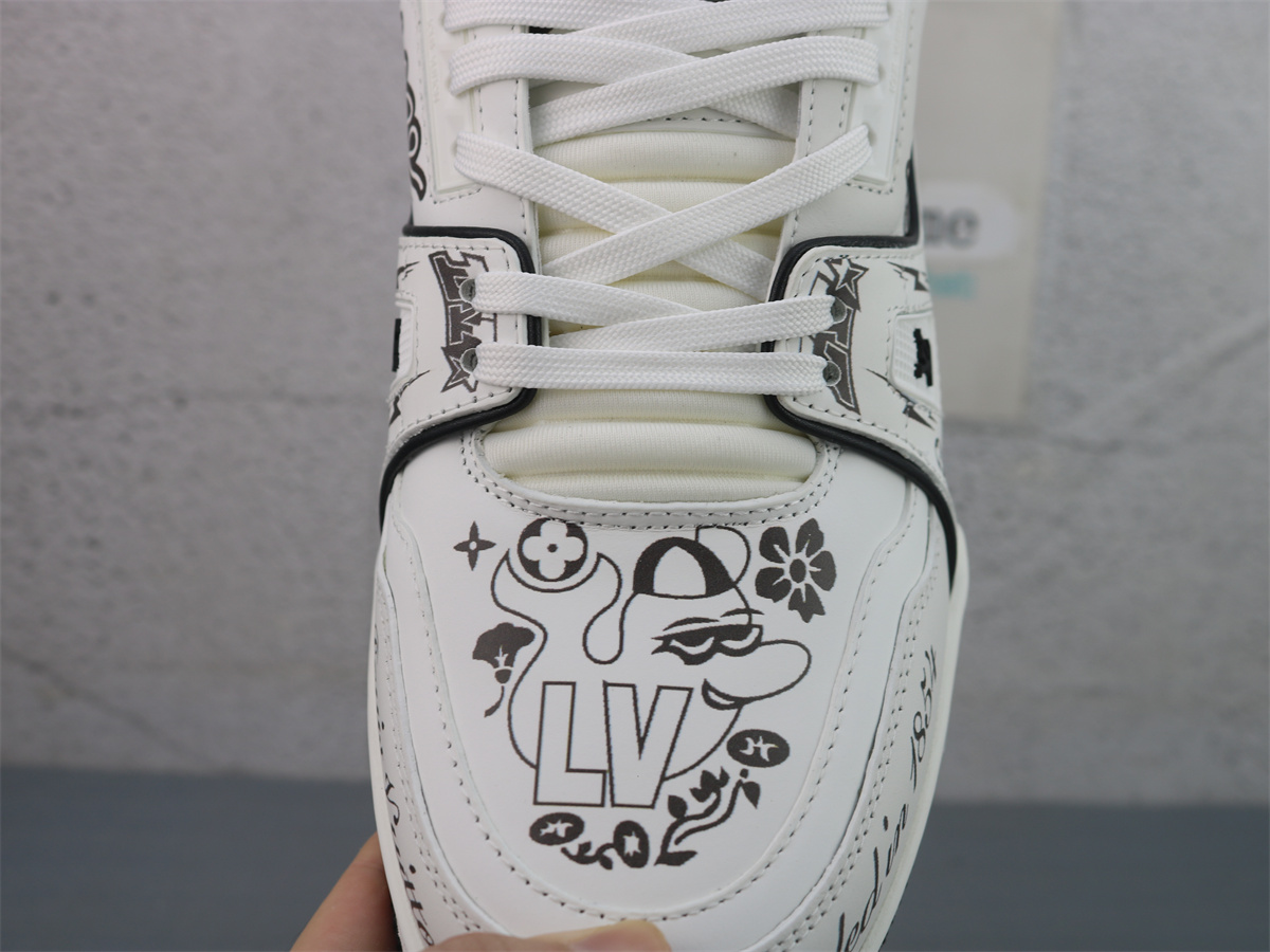 LV Trainer Sneaker White Black
